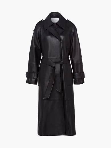 IVY OAK LILITH LEATHER TRENCH COAT