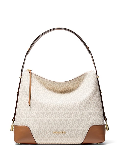 michael kors griffin large logo shoulder bag