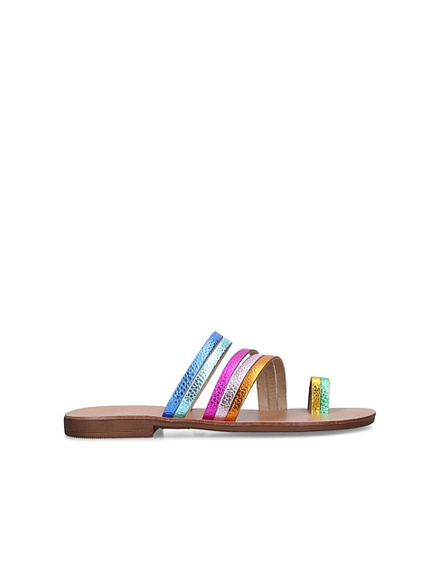 yellow multicolor sandals
