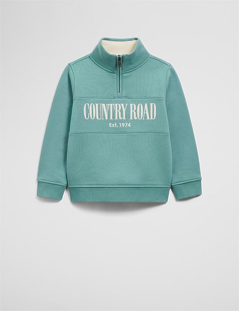 Country Road Verified Australian Cotton Heritage Half Zip Sweat