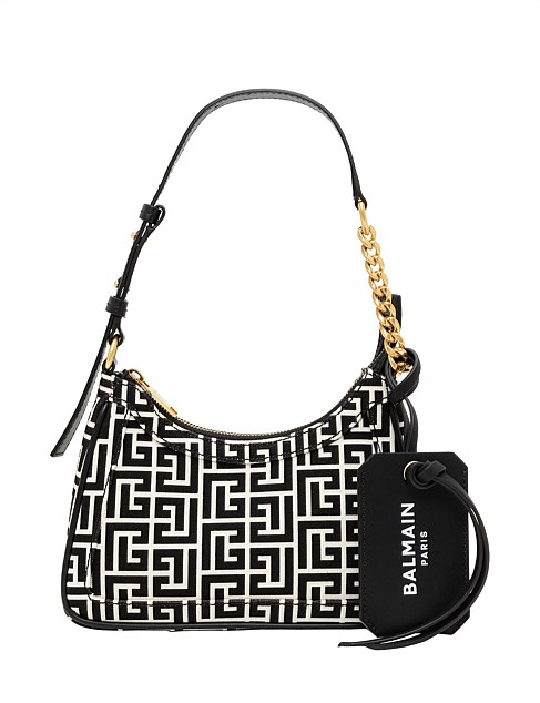 Balmain B-army Shoulder Bag Canvas Monogram David Jones