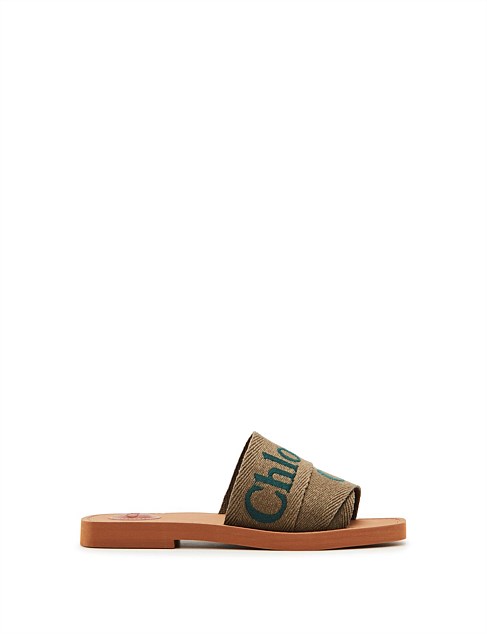Mule Chloé Chloé Woody Embroidered Flat Sandals Woody Sandals