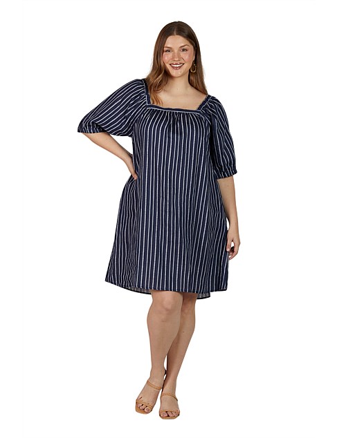 Adrift Elle Linen Short Dress David Jones