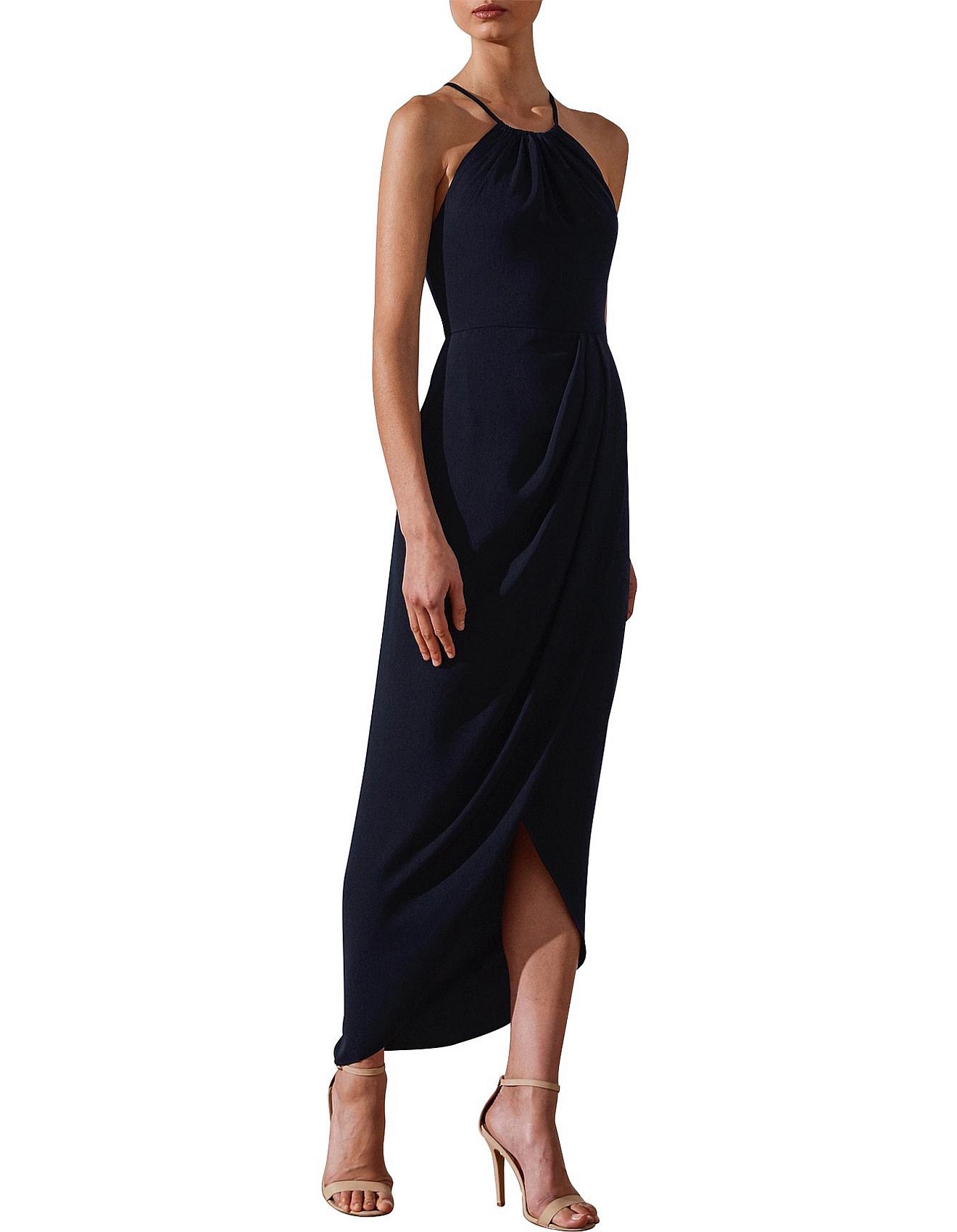 Core High Neck Ruched Dress