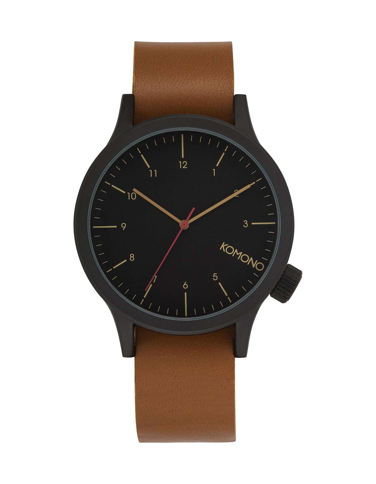 Strap Komono Cognac Komono Magnus Watch – Black Cognac Bespoke Post