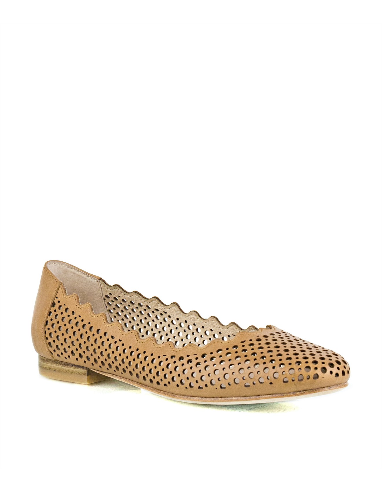 Women's Ballet Flats David Jones Evalina Perforated Ballet Flat