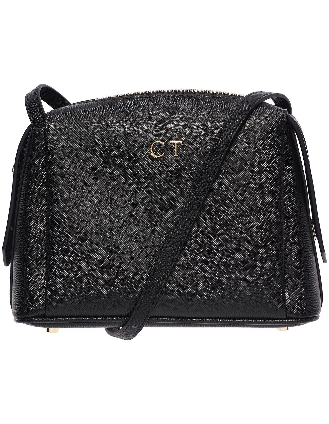black structured cross body bag