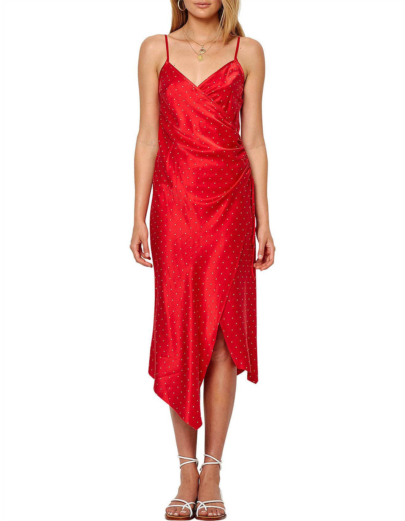 bec and bridge red dress