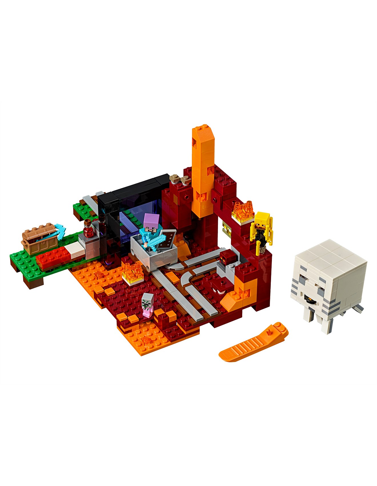 Railway Station Minecraft Nether Railway 100% Original】 LEGO