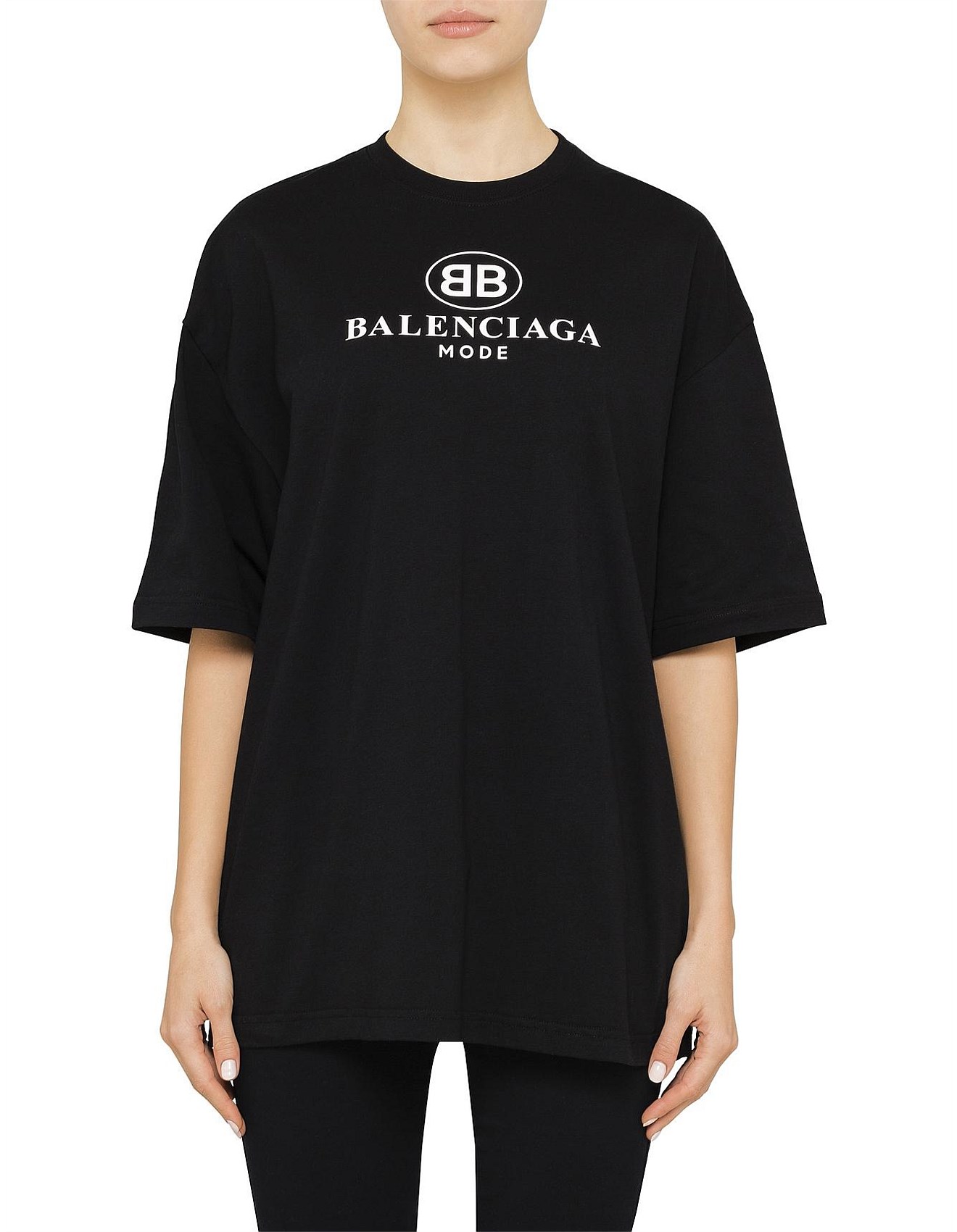 balenciaga logo t shirt women's