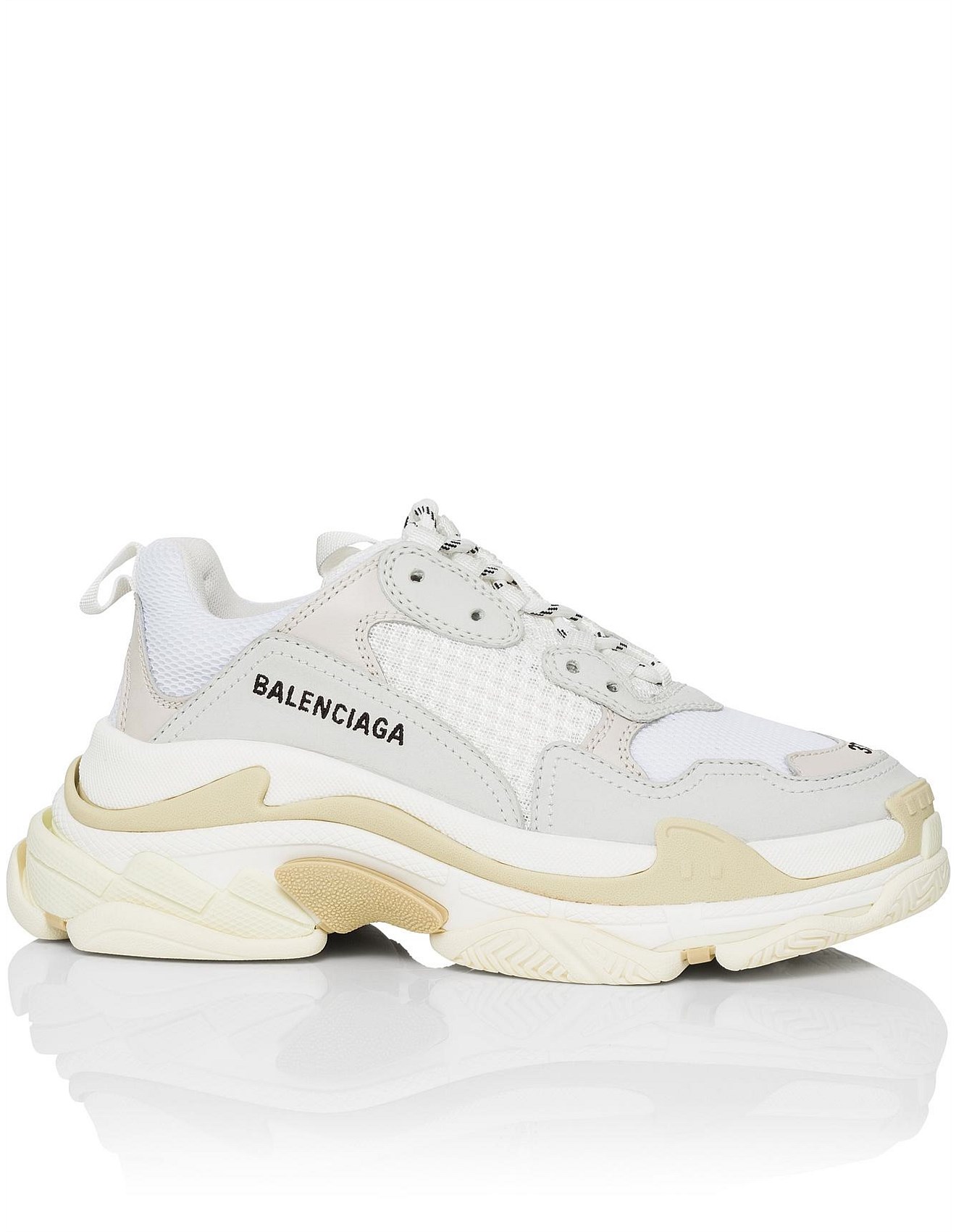 balenciaga triple s white sneakers