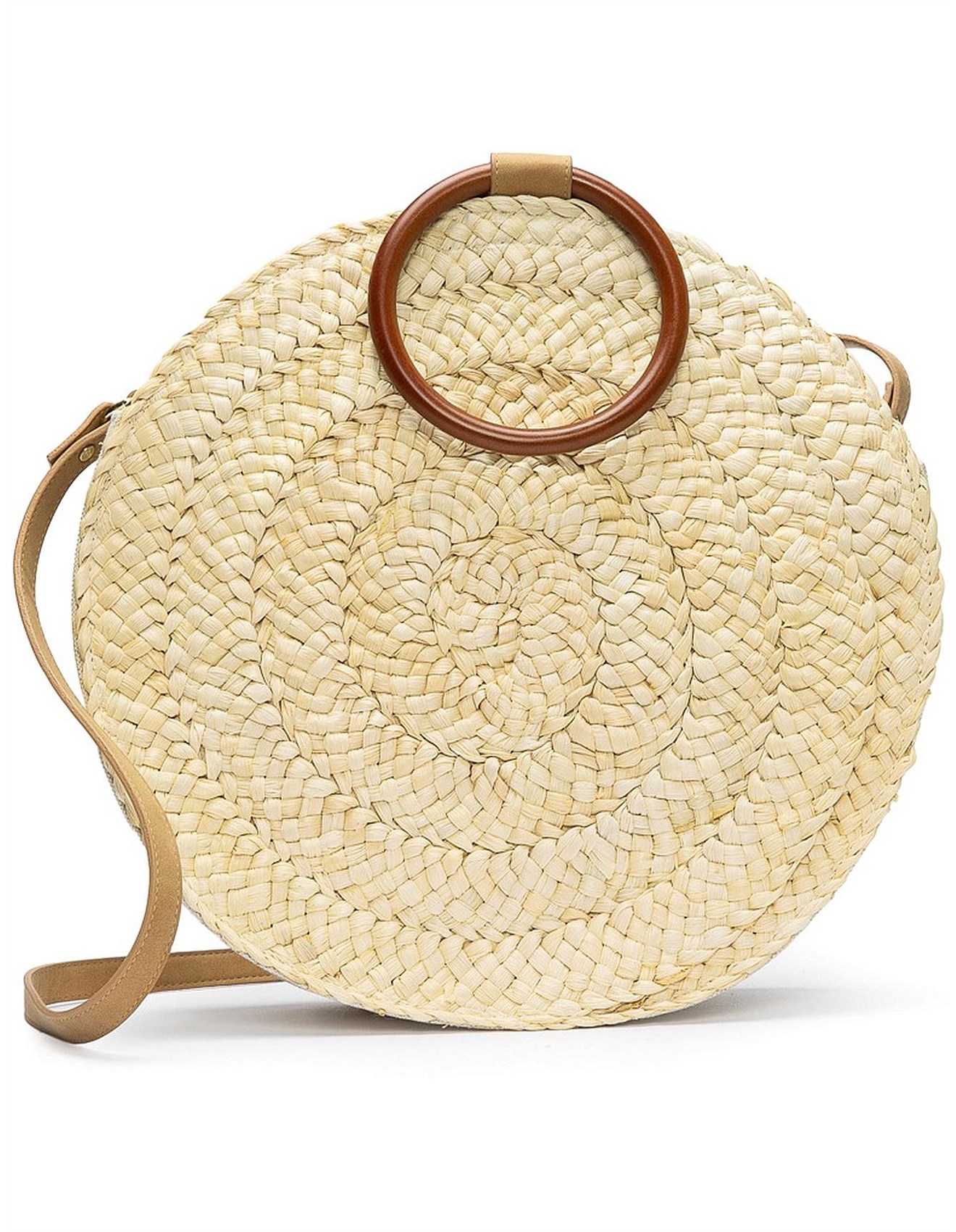 round straw tote