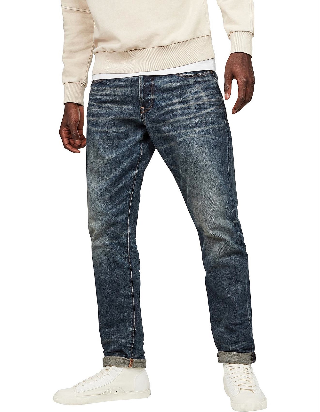 3301 straight tapered jeans