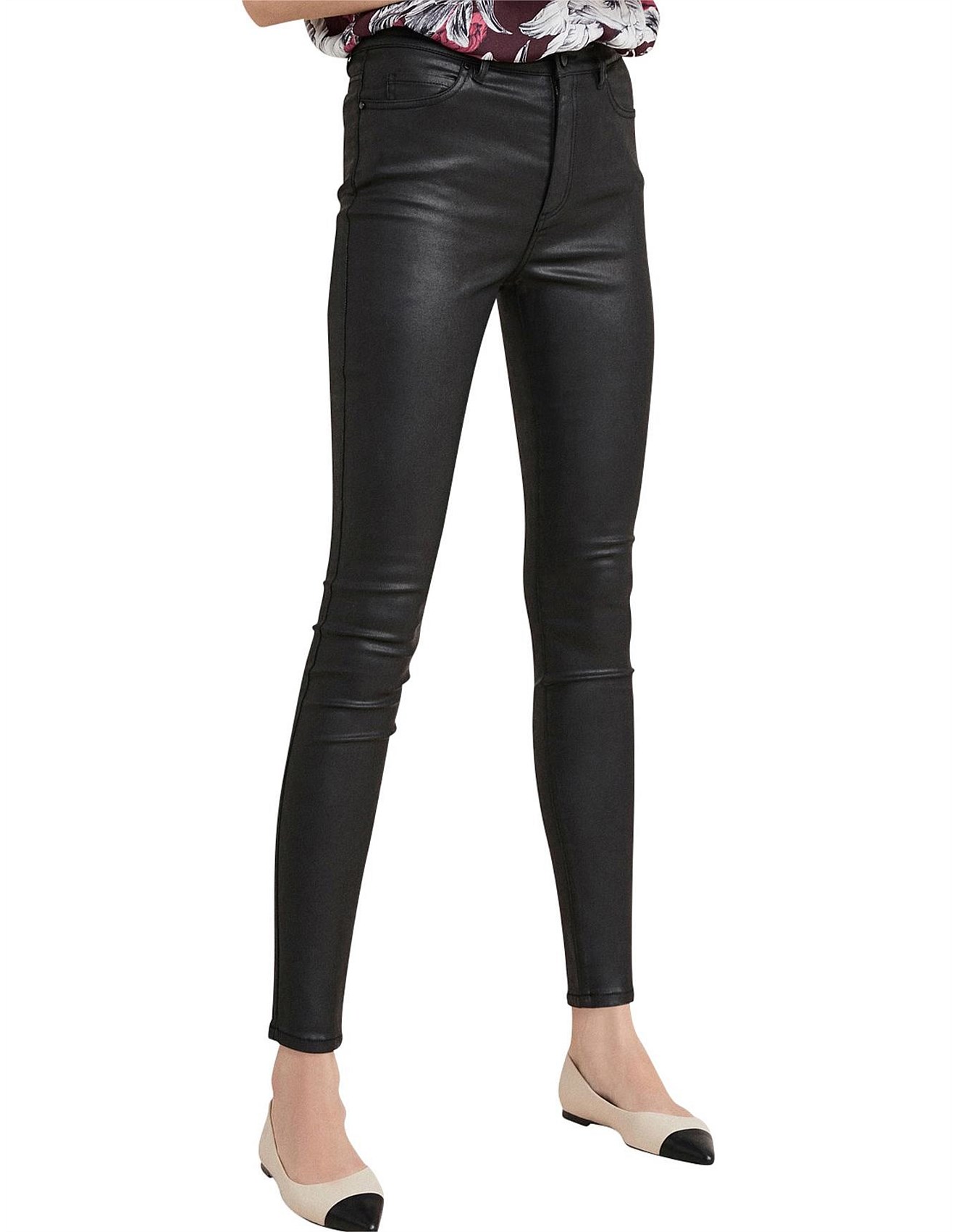 witchery coated jeans