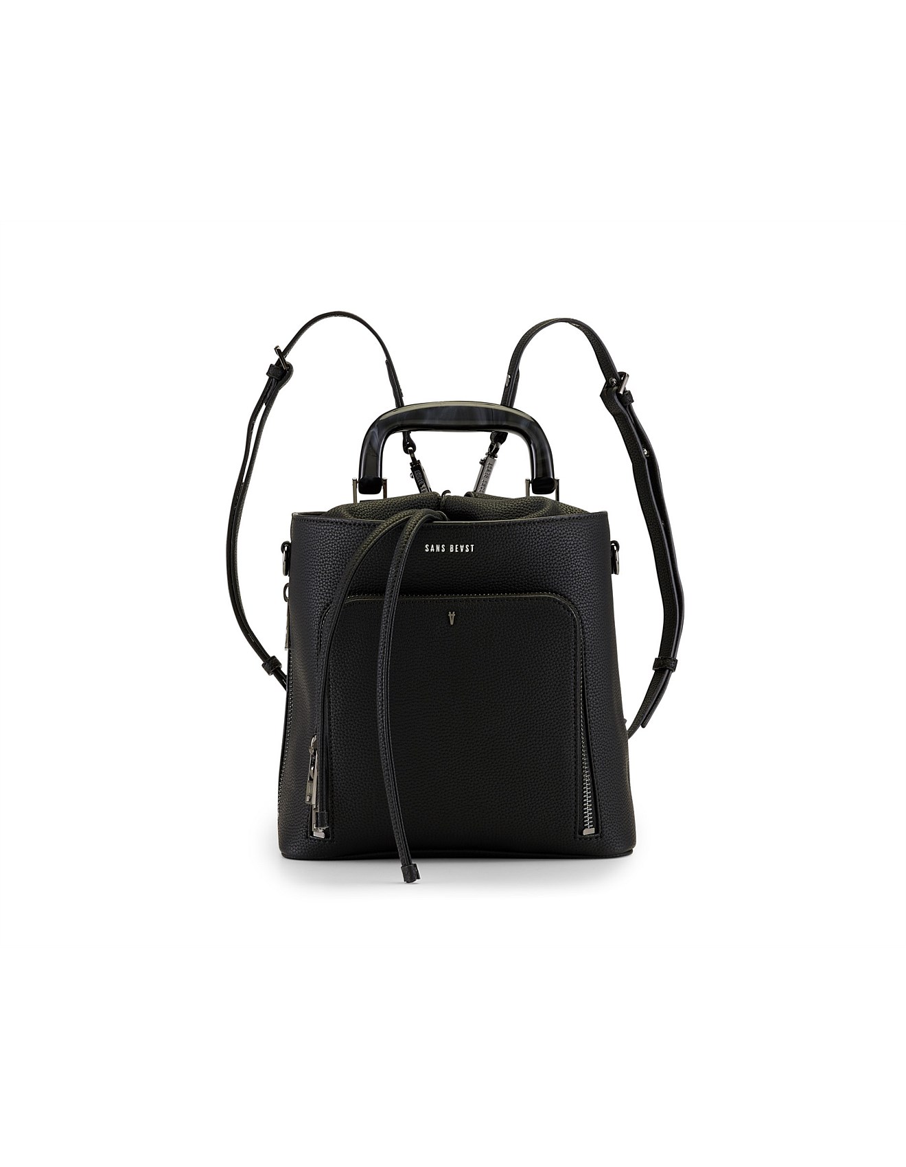 david jones leather backpack