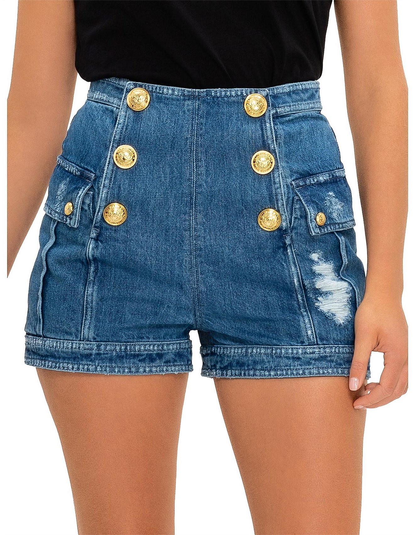 6 button high waisted jeans