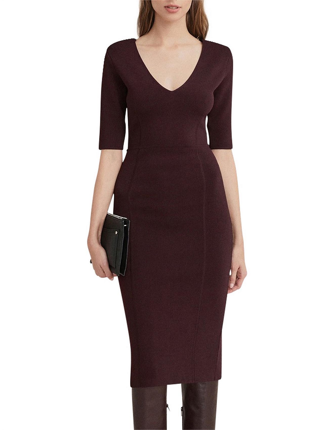 witchery burgundy dress