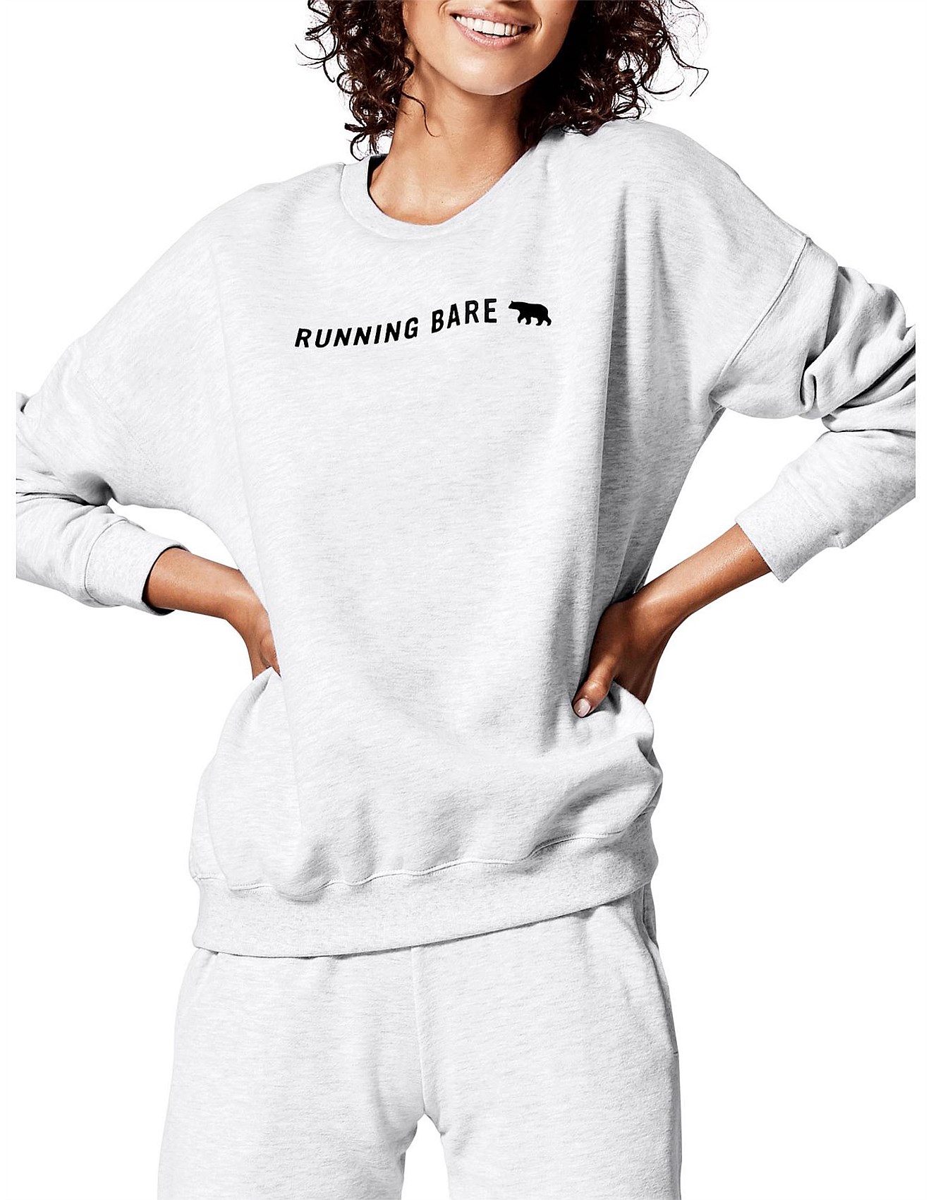 running bare white t shirt