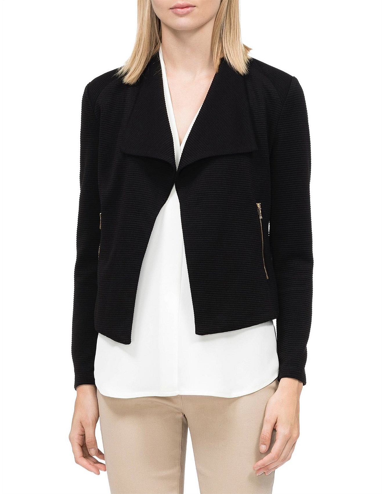 Calvin klein textured knit jacket Clearance