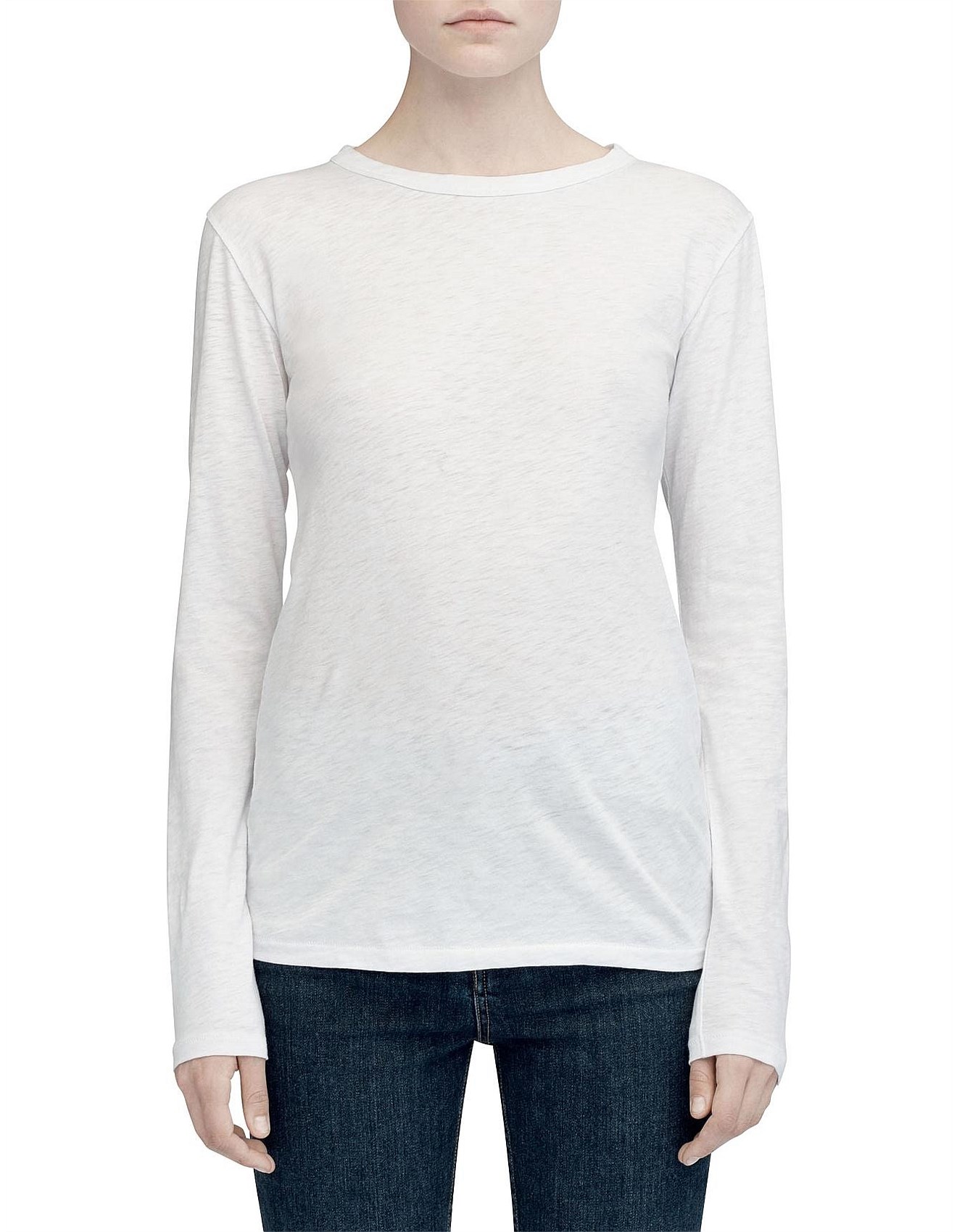 White Rag And Bone Oversized Tee Rag Bone Waffle-knit Long-sleeve