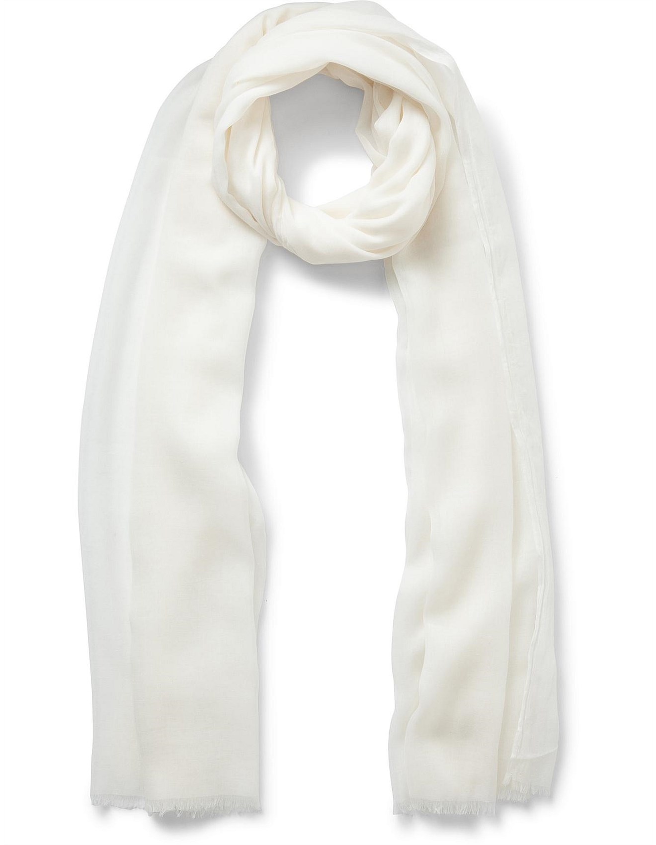 David Jones Collection Soft Touch Scarf Lightweight Fringed