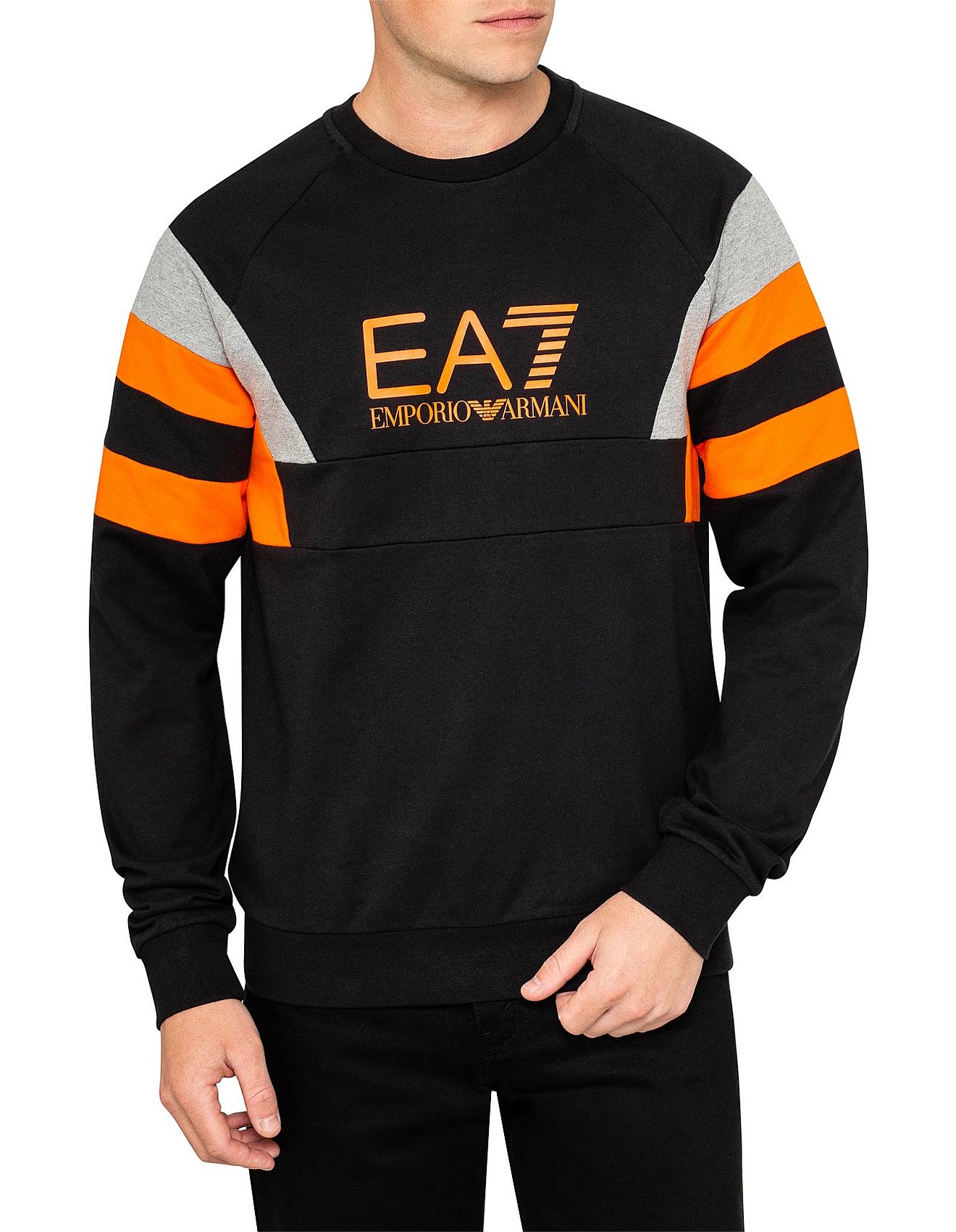 men cut and sew panel sweatshirt