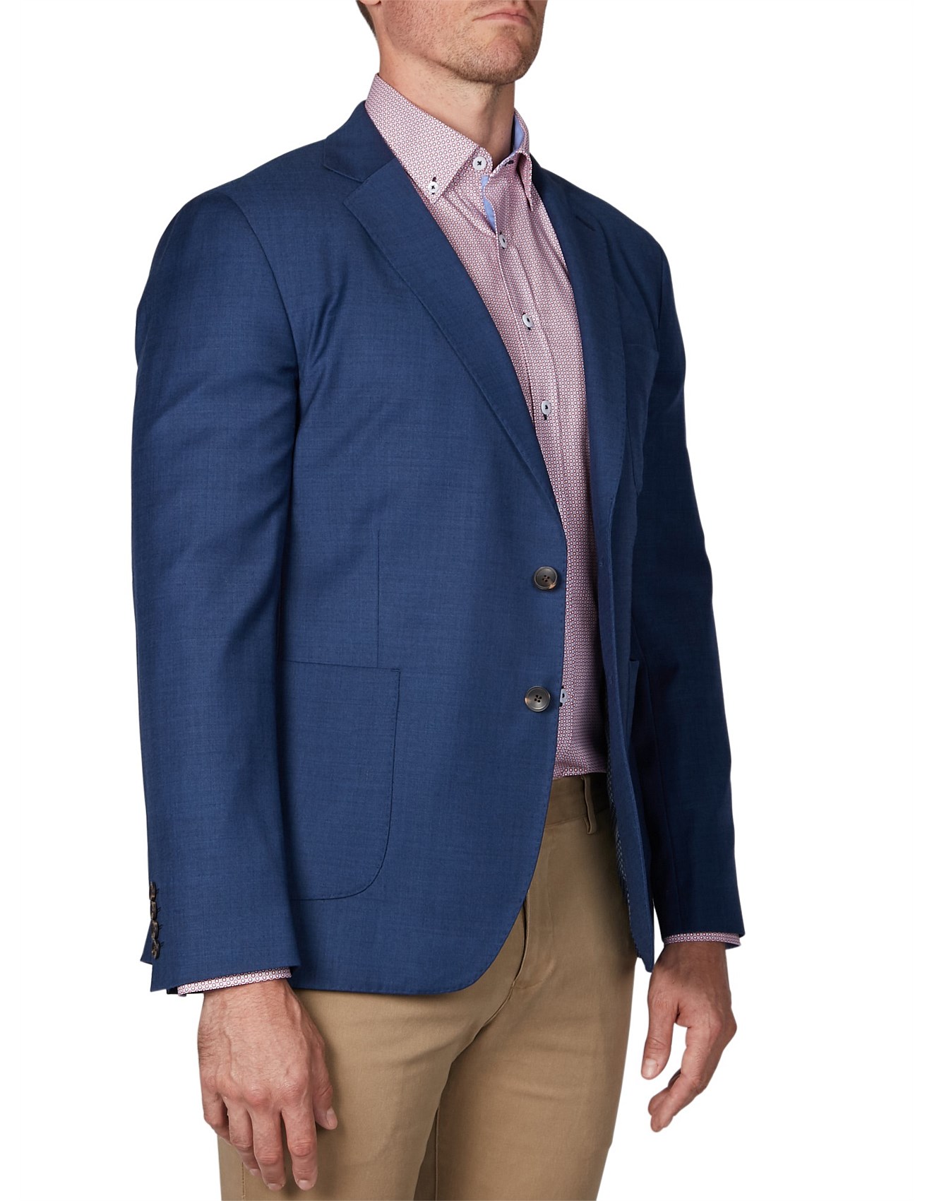 blue textured blazer