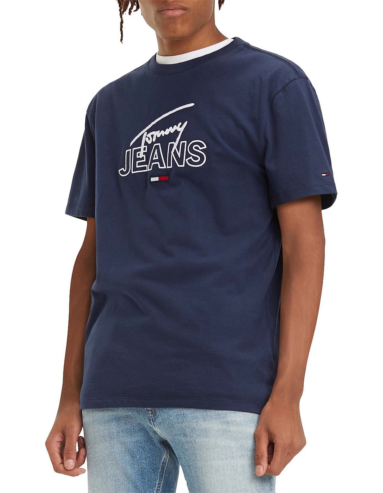 tommy jeans script tee