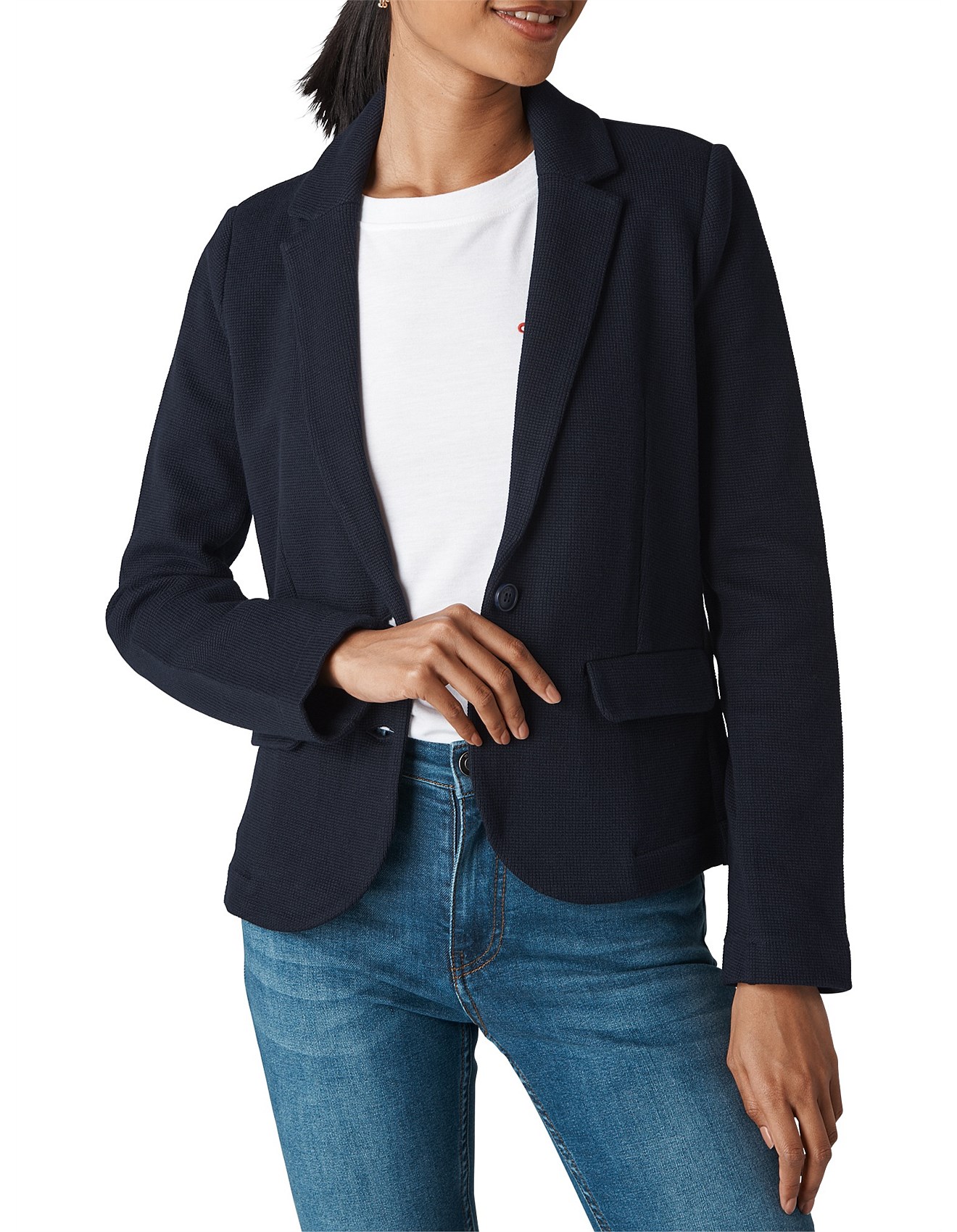 slim jersey jacket
