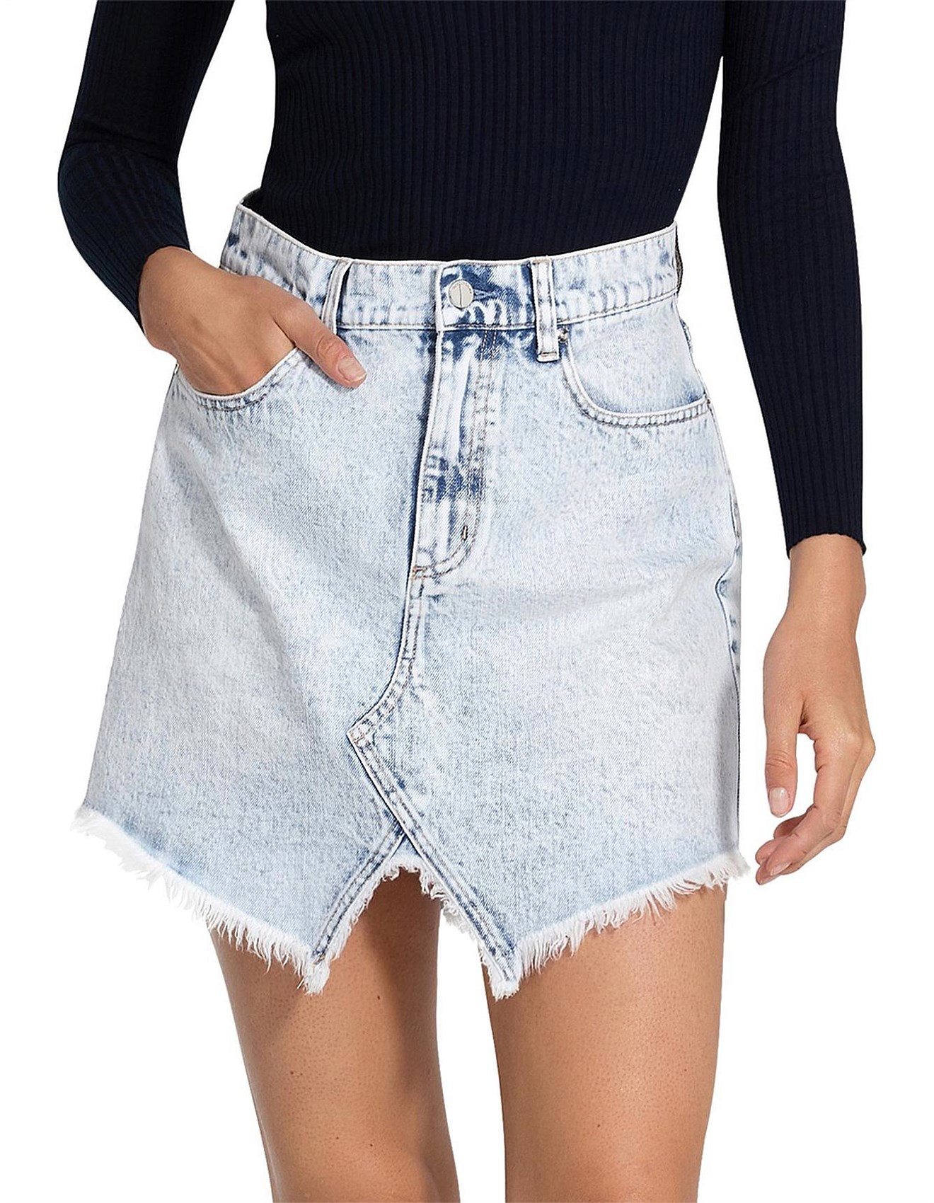 nobody denim sculpted skirt