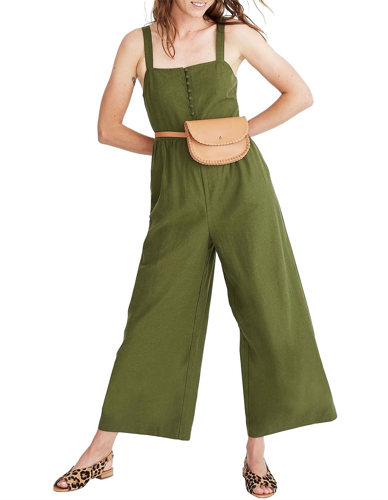 button back jumpsuit