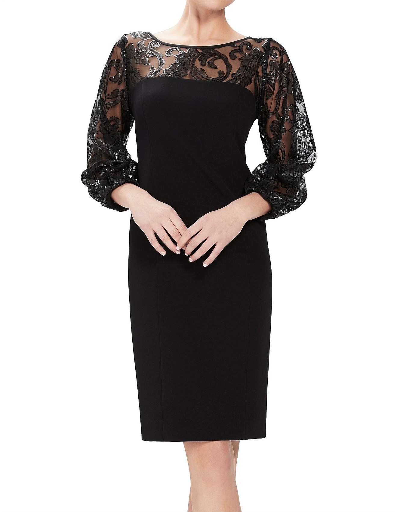 david jones black dress