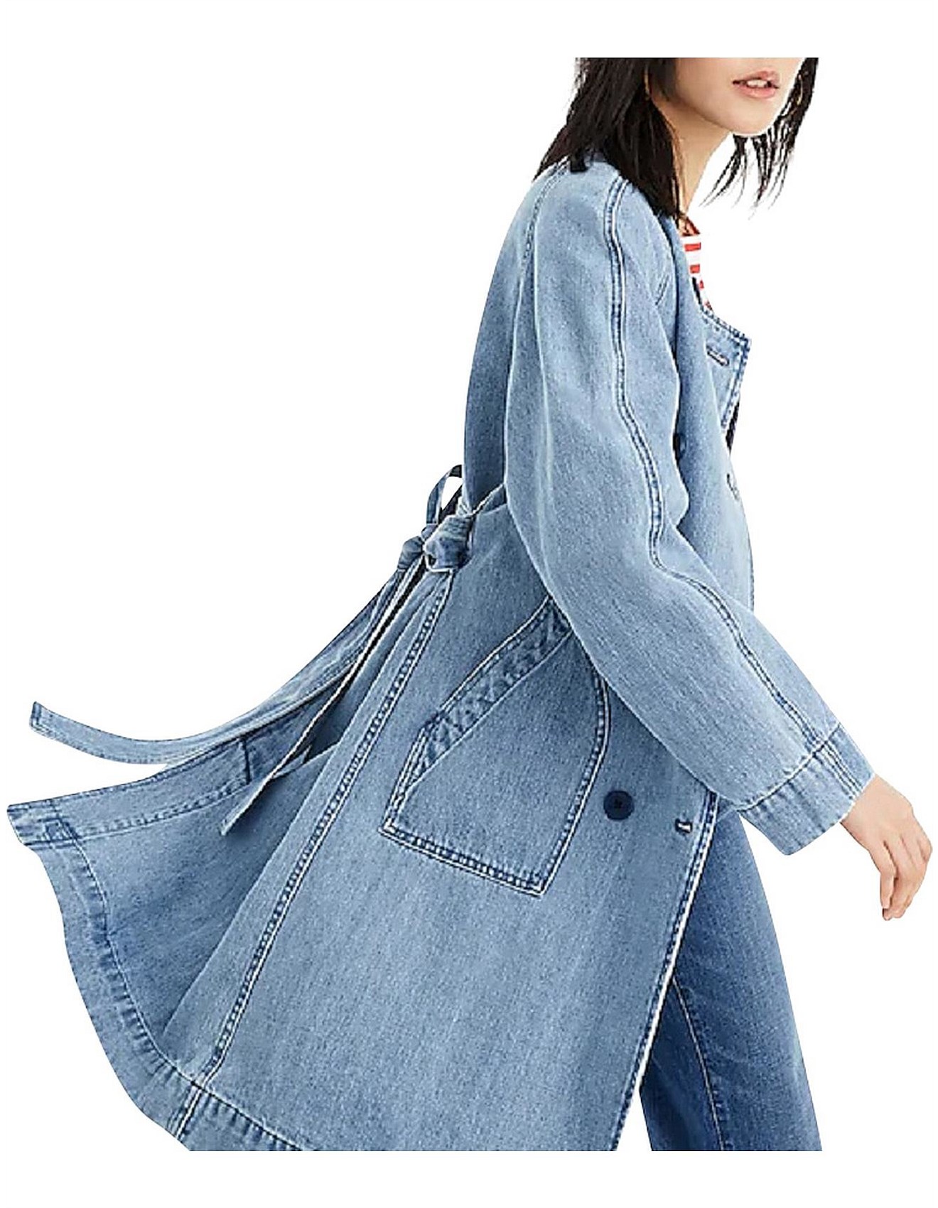 denim trench coat womens