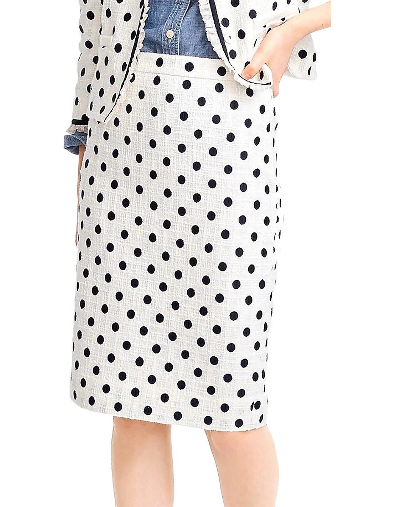 j crew polka dot skirt