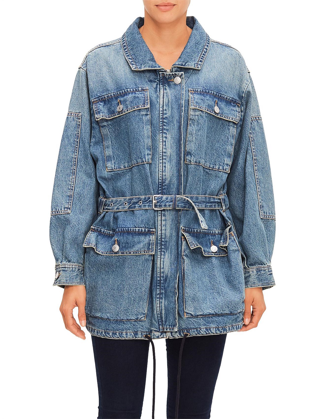 マル様 美品 ISABEL MARANT ETOILE ジャケット Isabel Marant Etoile Guila Denim Belted Jacket | David Jones