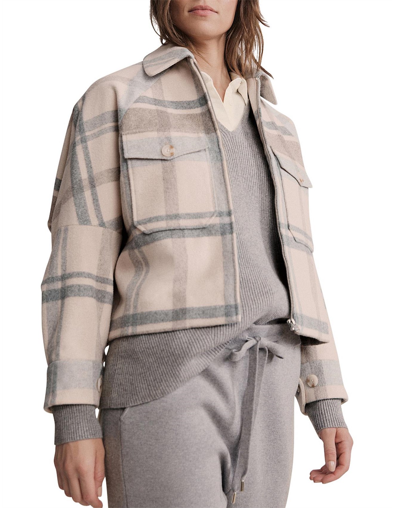 Witchery Check Car Coat David Jones