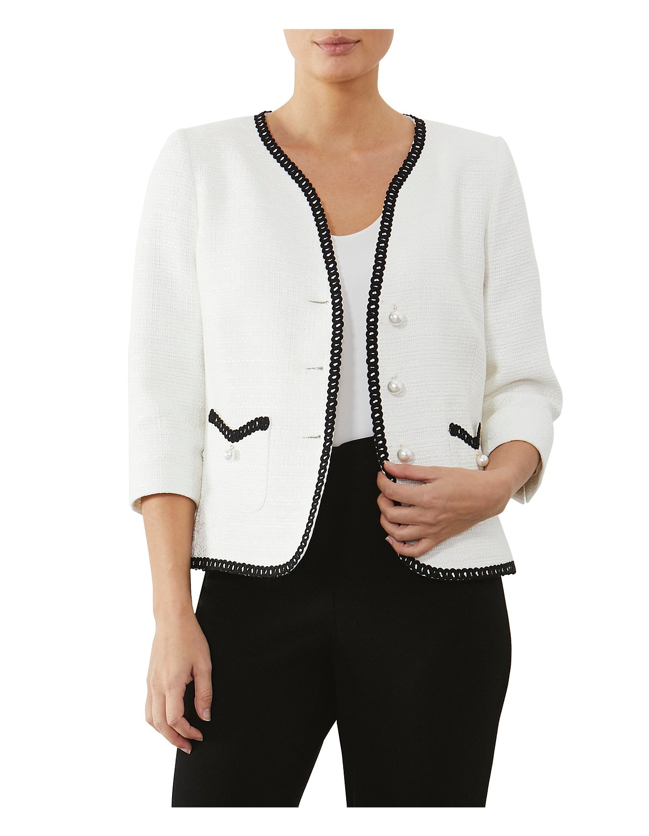 ivory tweed jacket