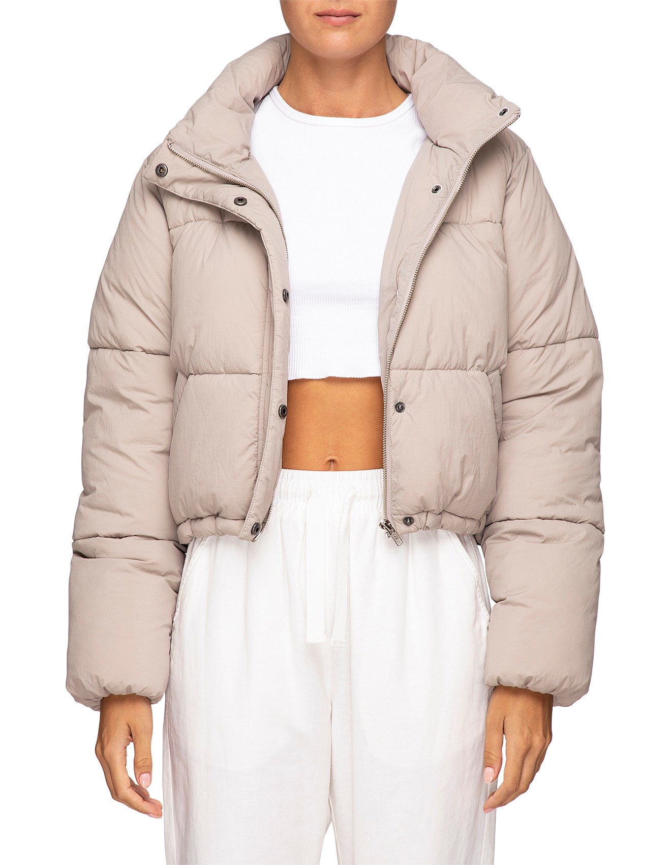 nude puffa coat