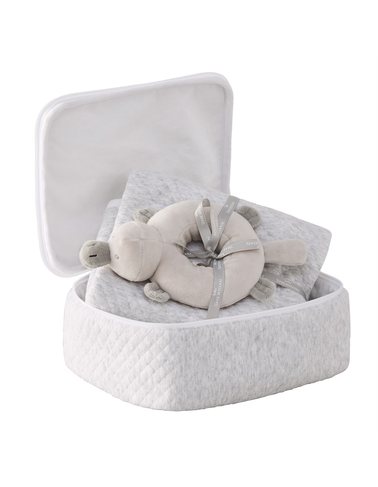 Sheridan Baby Huntleigh Quilted Blanket, Bag Platypus Teething