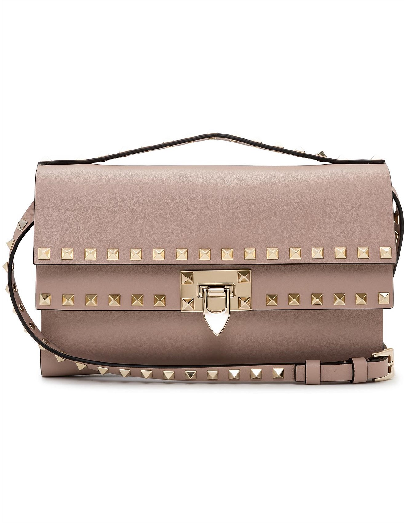 valentino rockstud flap shoulder bag