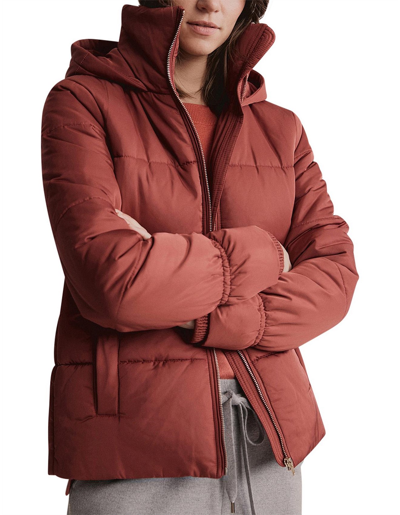 witchery long puffer jacket