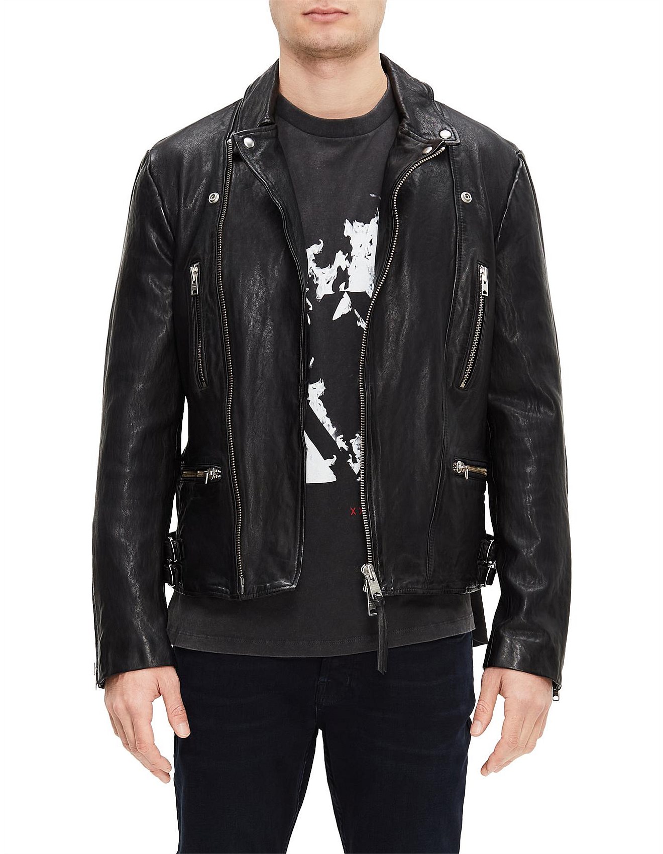 All Saints Ario Leather Biker Jacket All Saints Rigg Leather