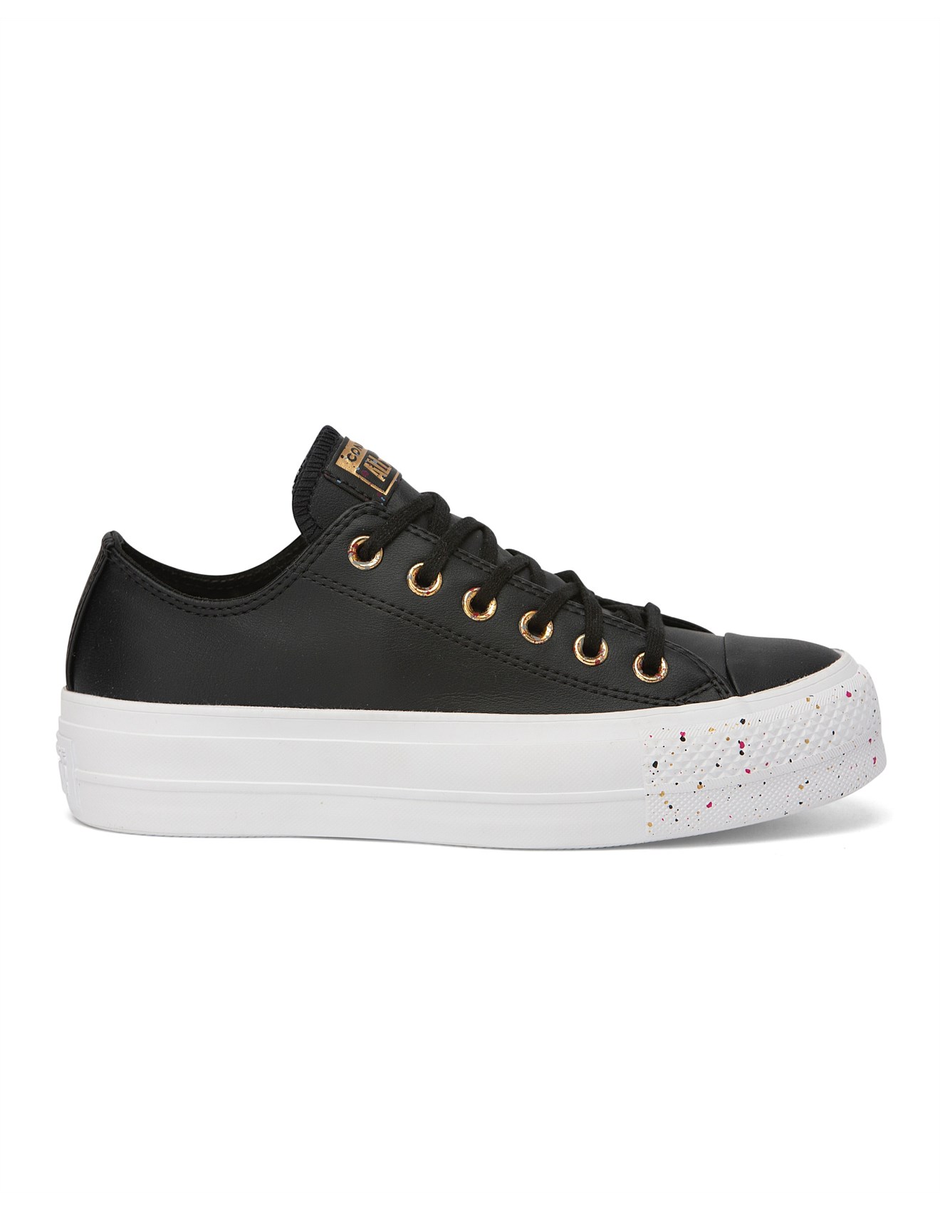 black and white speckled converse