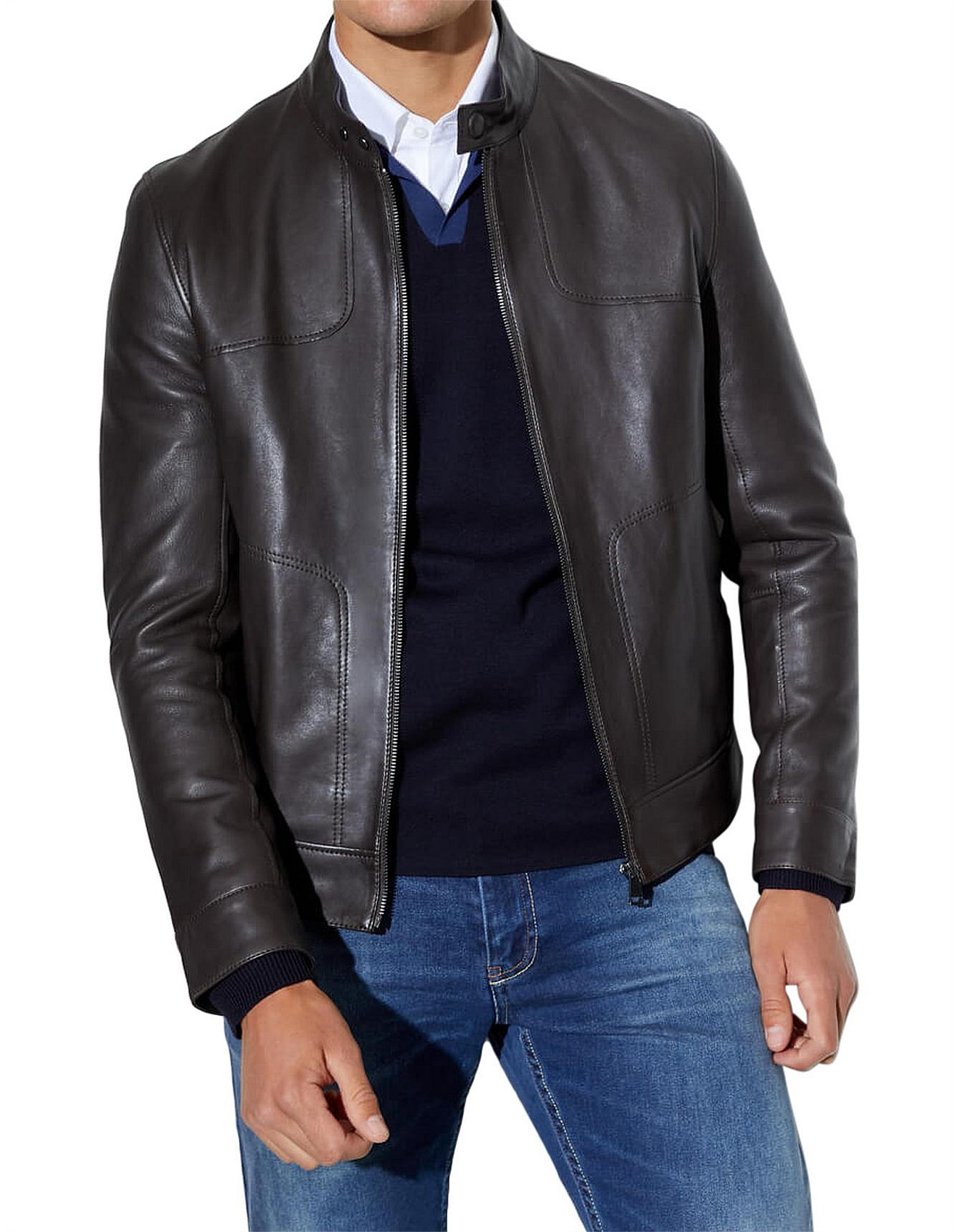mens leather jackets david jones
