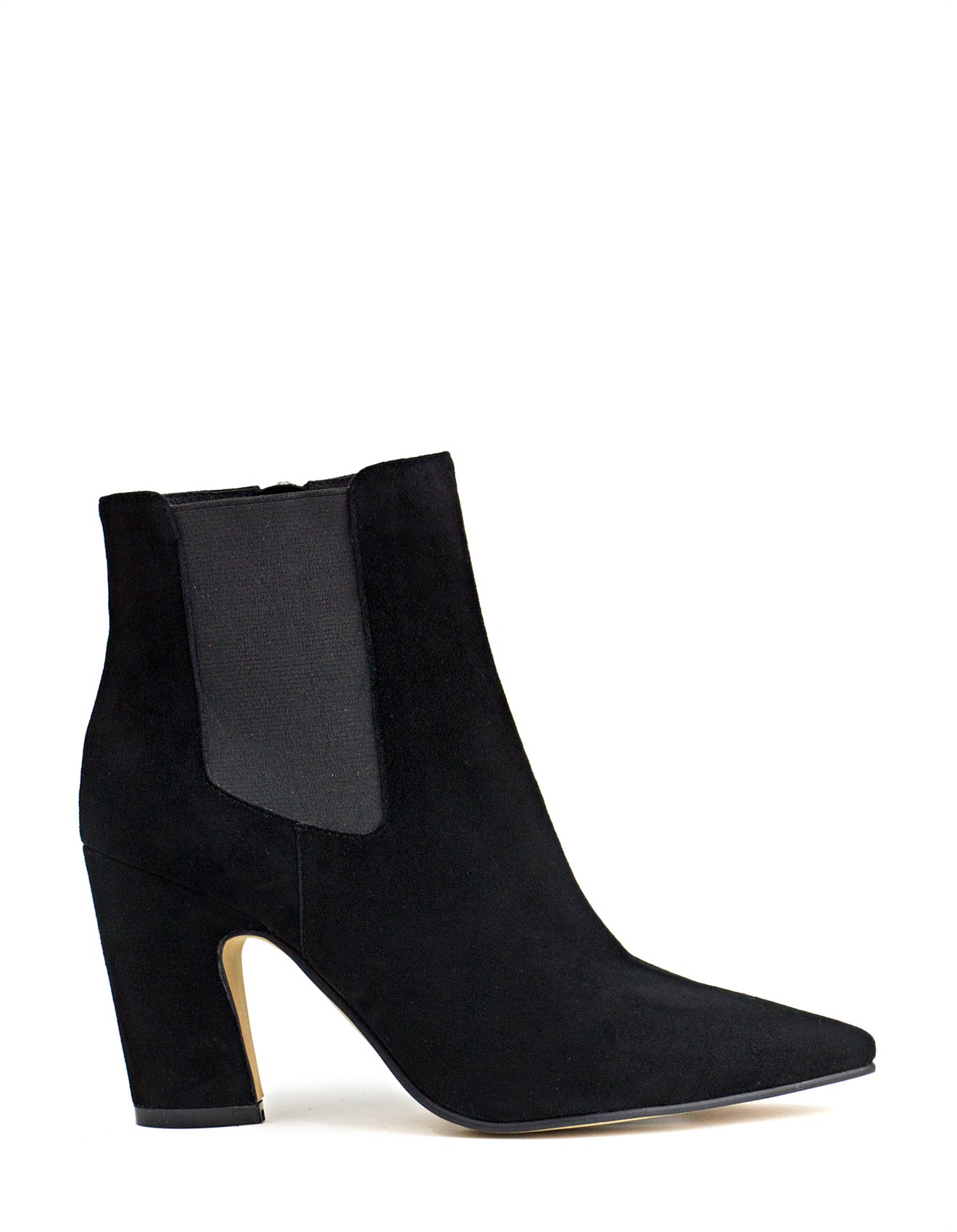 angled heel boots