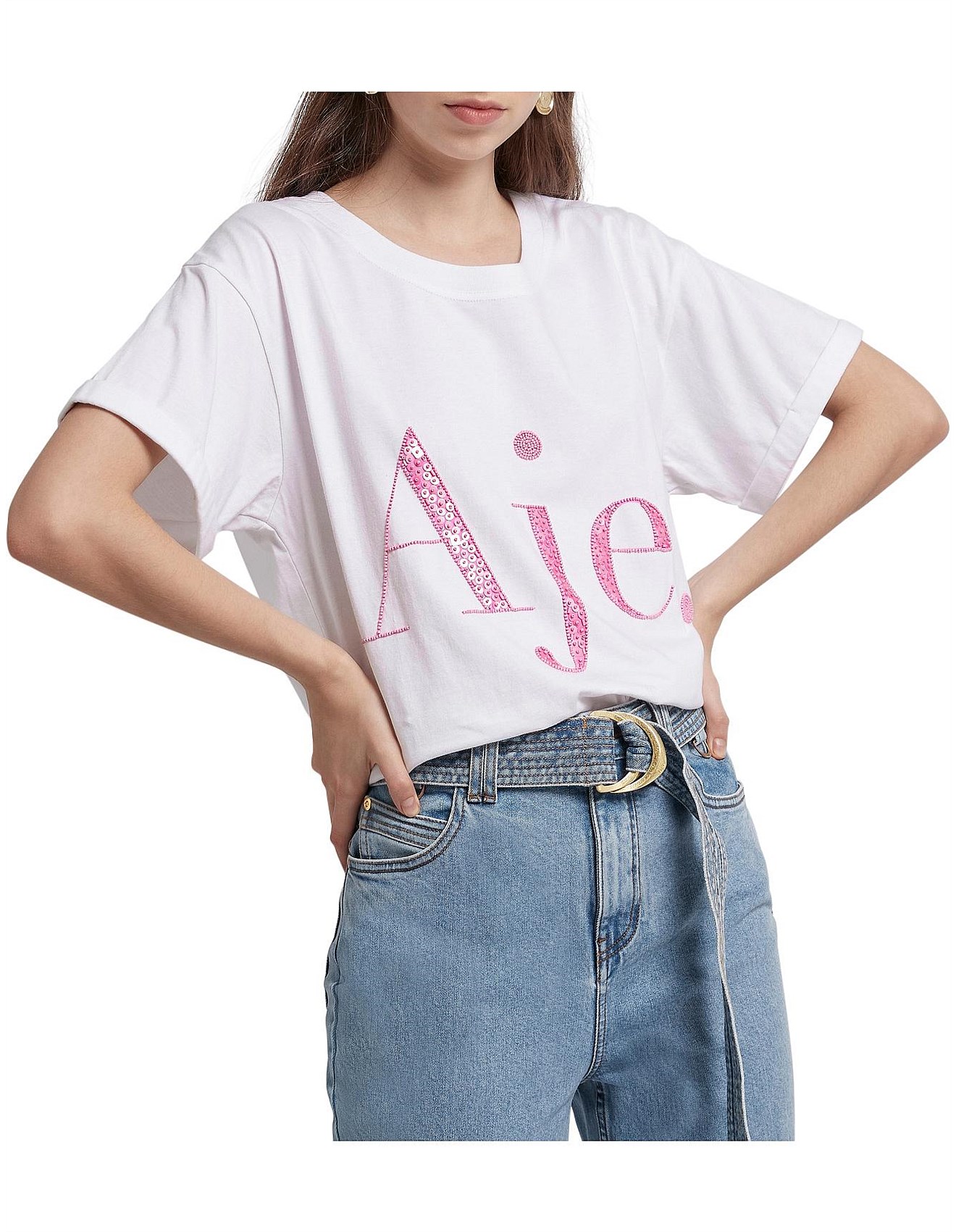 Heritage Tee Aje Pink Tee Hot Aje Pink Tee Deals - Main Image