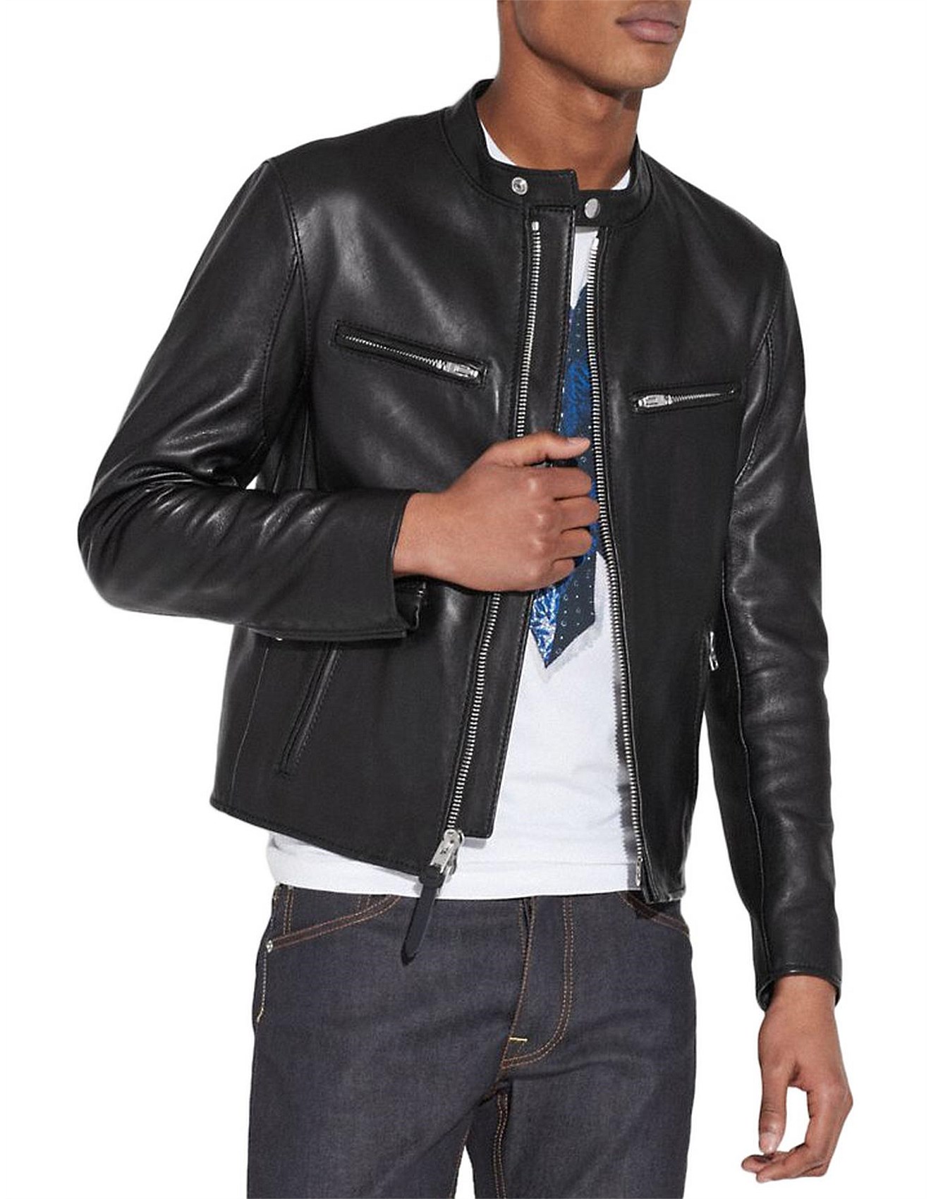 mens leather jackets david jones