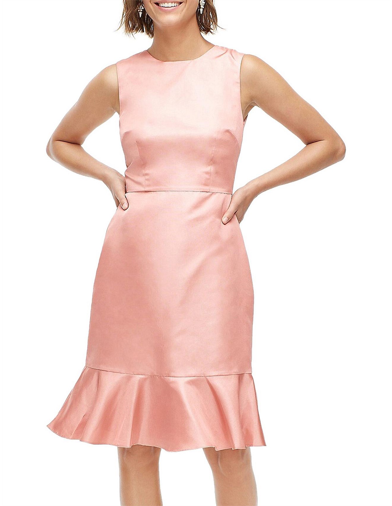 j crew tulle hem sheath dress