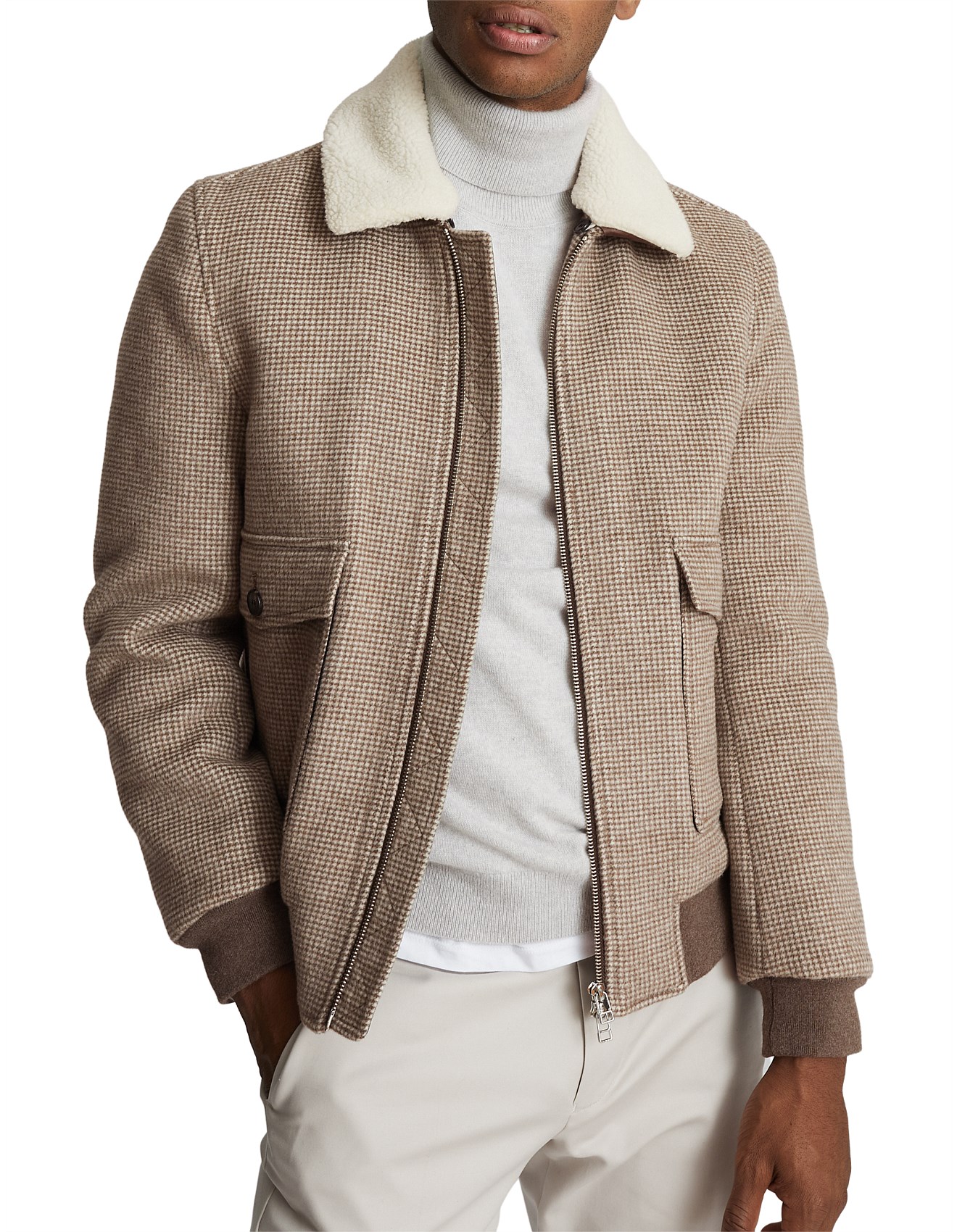 Reiss Padan Wool Blend Bomber Jacket David Jones