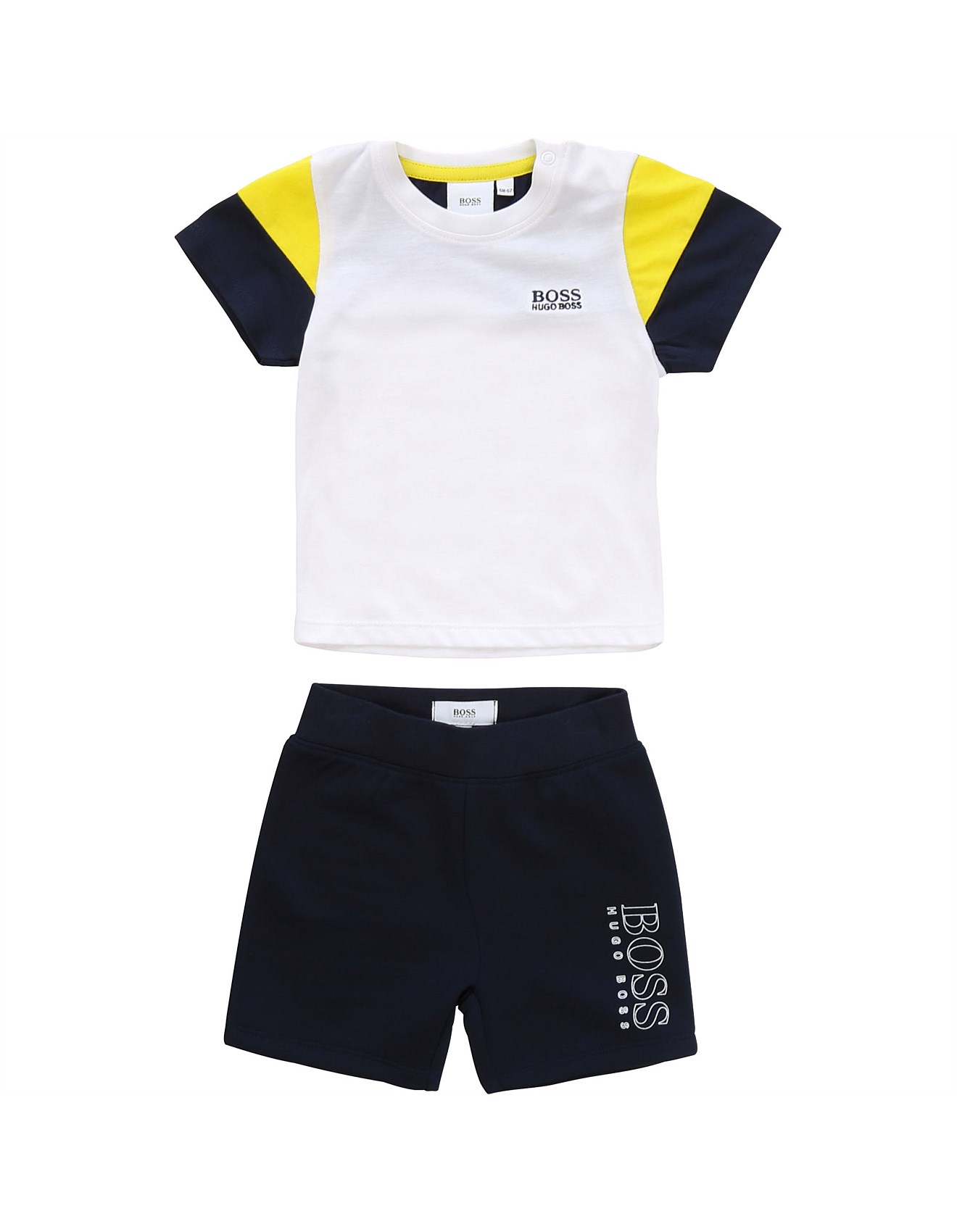 baby hugo boss shorts and shirt